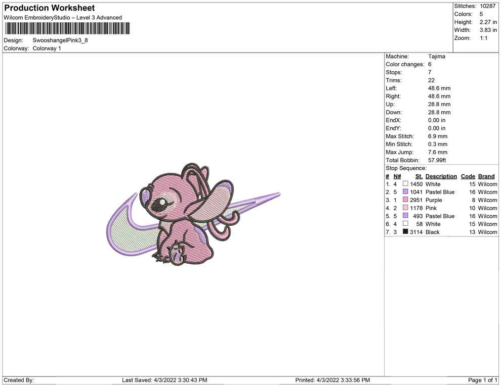 Swoosh Angel Pink