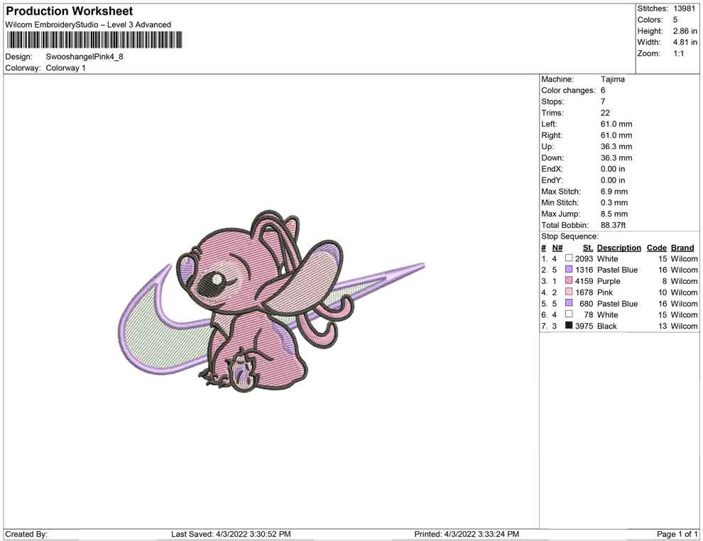 Swoosh Angel Pink