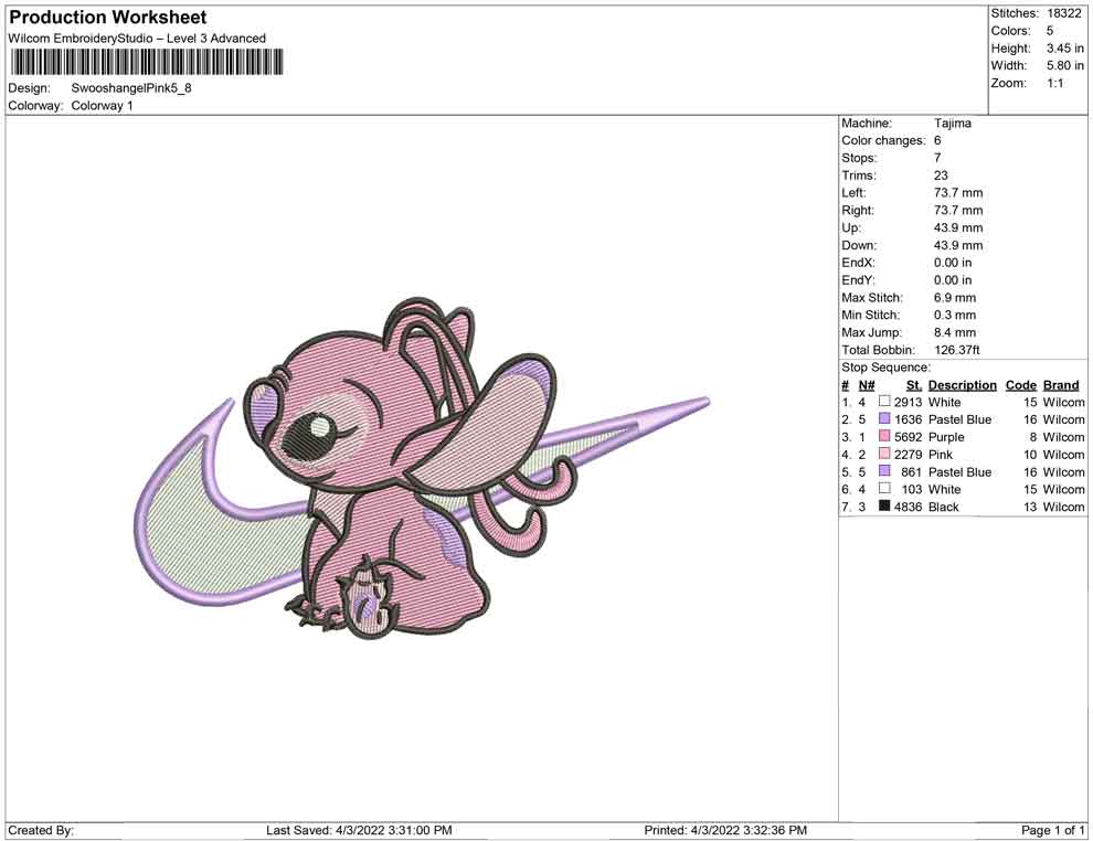 Swoosh Angel Pink