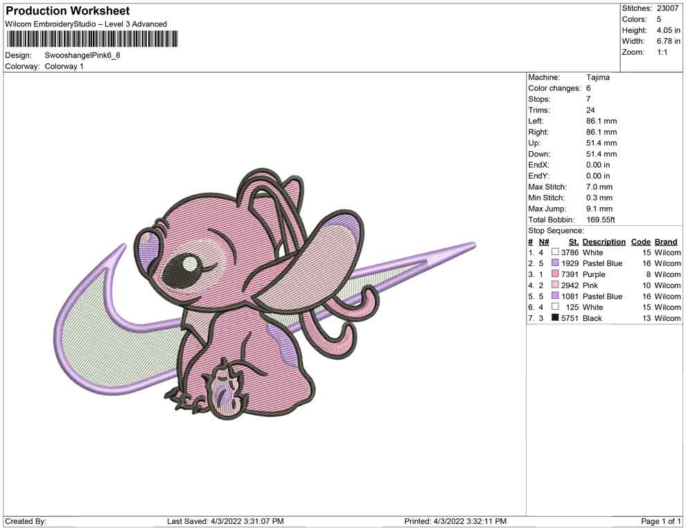 Swoosh Angel Pink