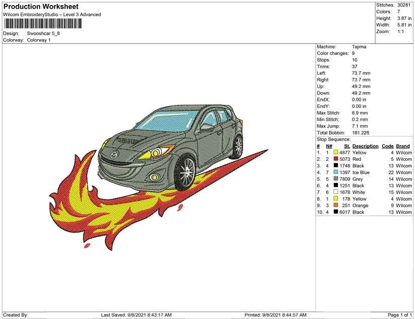 Swoosh car mazda