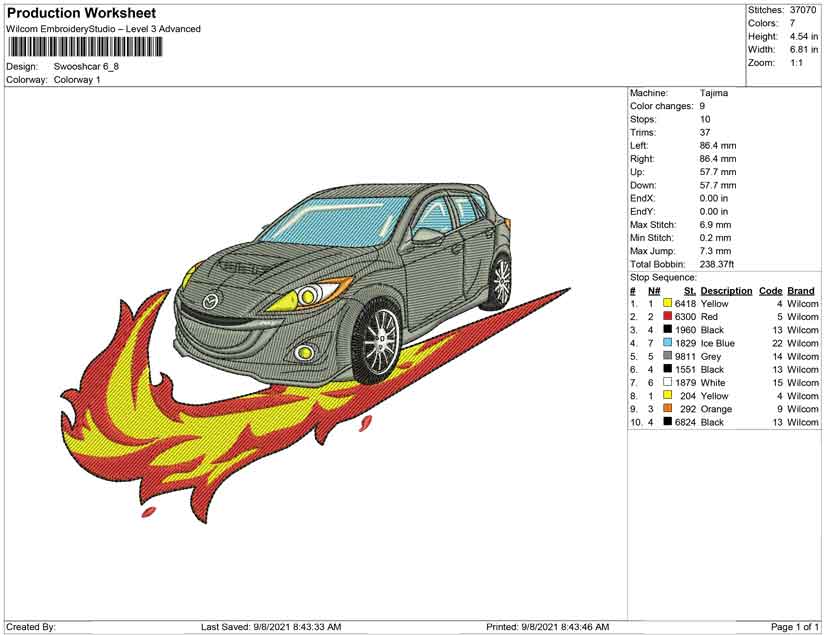 Swoosh car mazda