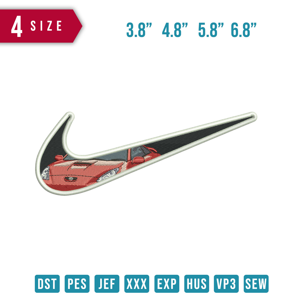 Swoosh Car Red