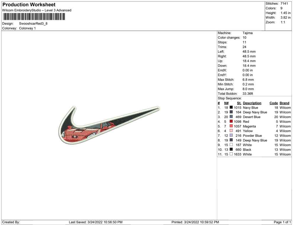 Swoosh Car Red