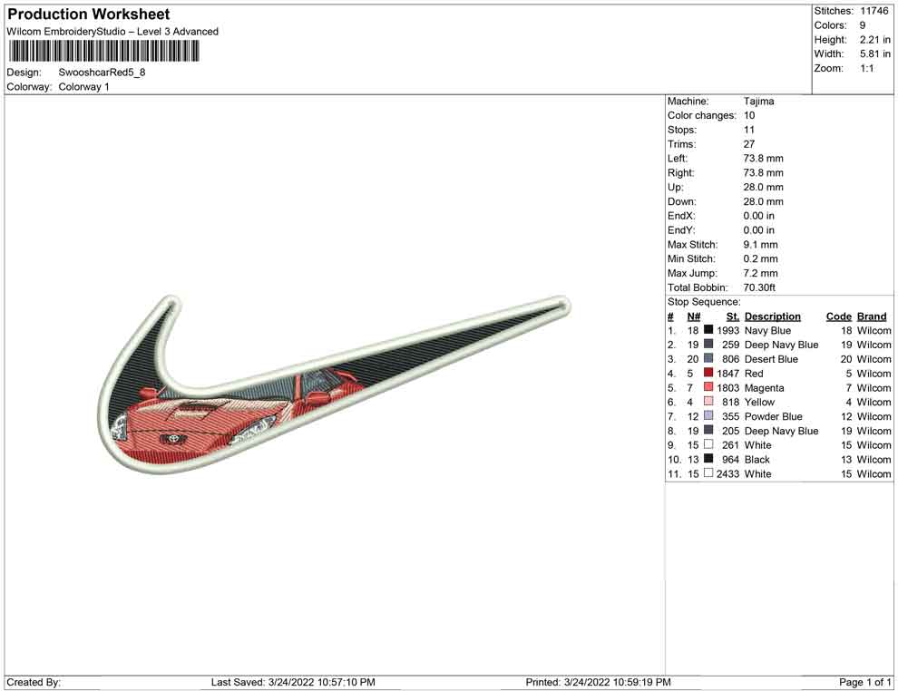 Swoosh Car Red