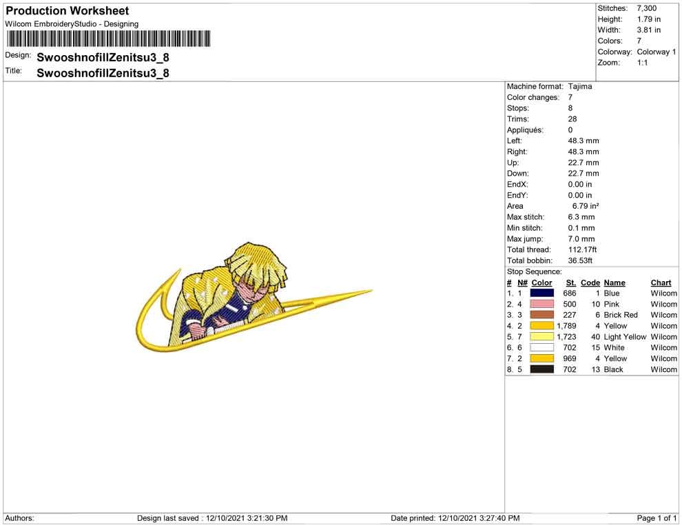 Swoosh No fill Zenitsu