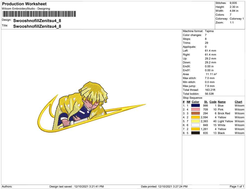 Swoosh No fill Zenitsu