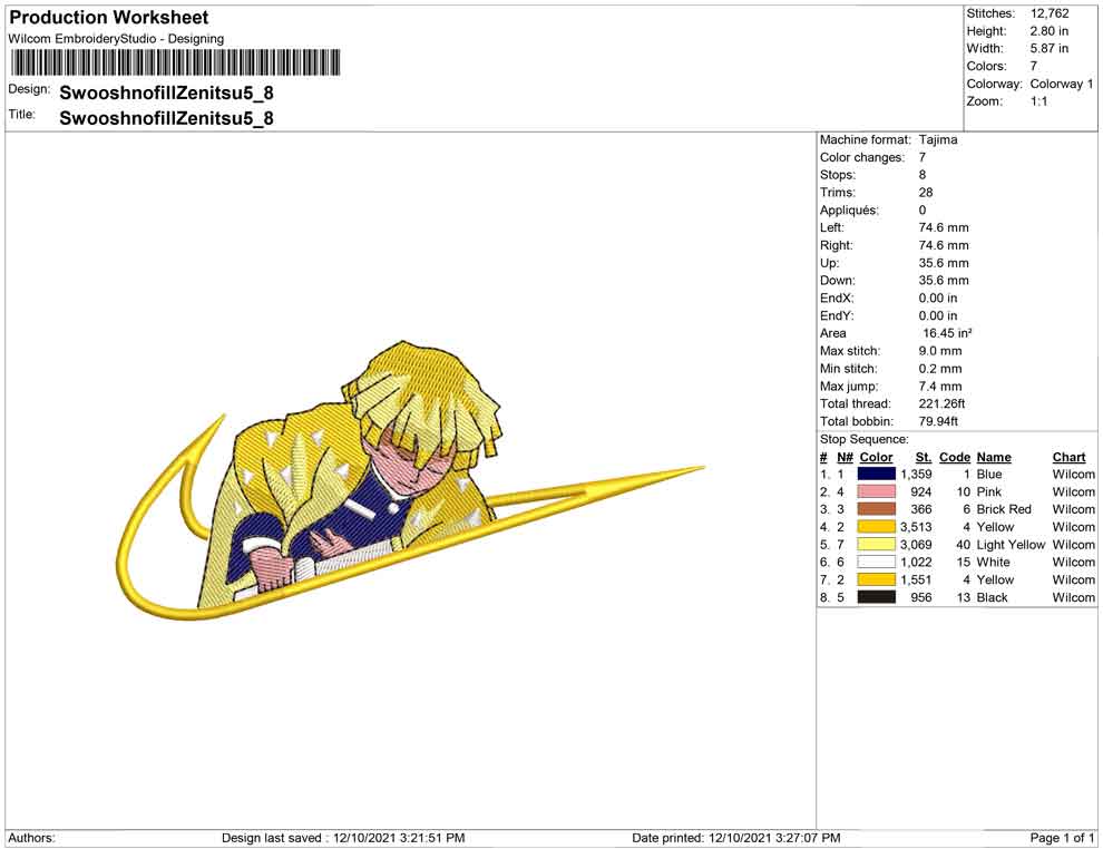 Swoosh No fill Zenitsu