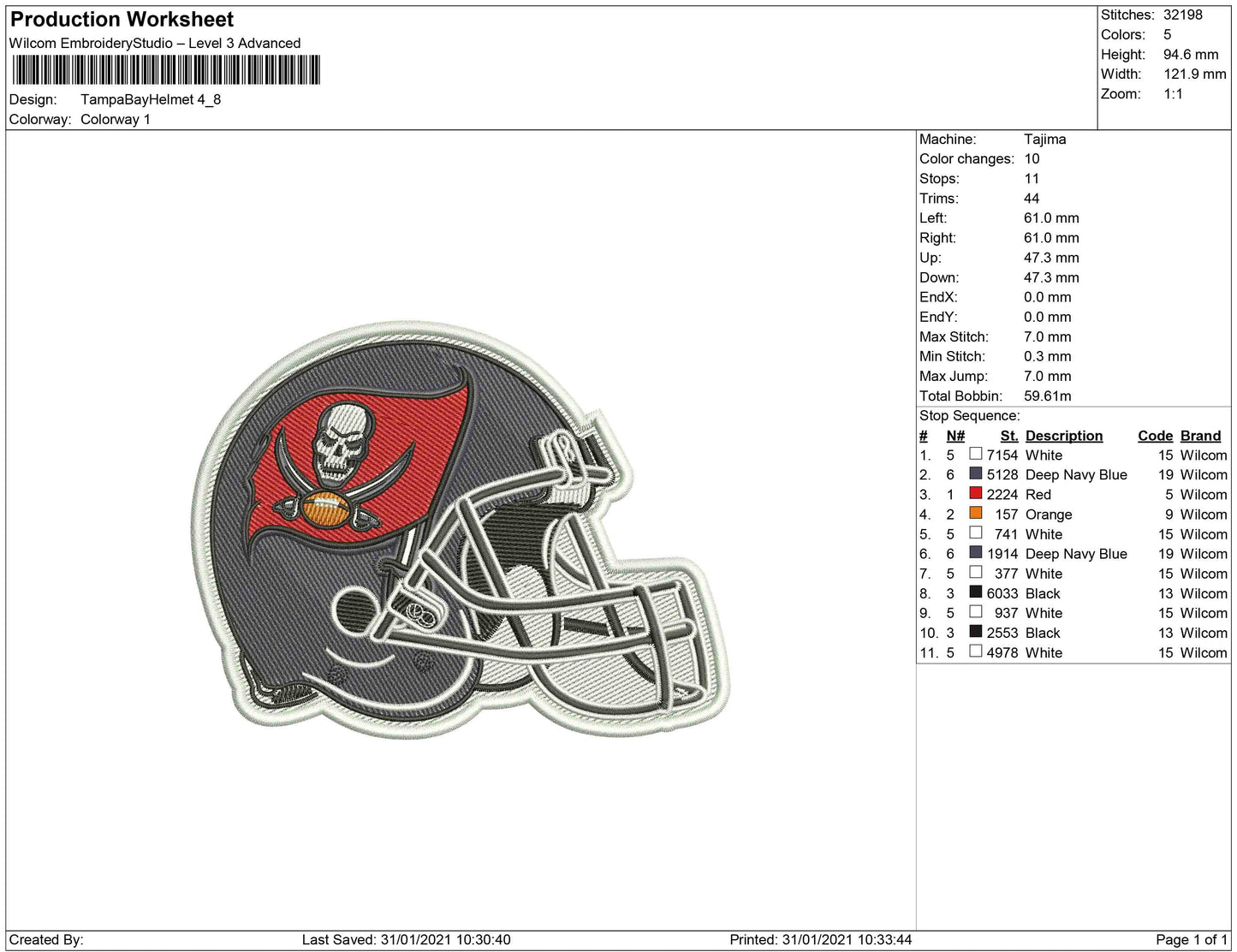 Tampa bay helmet