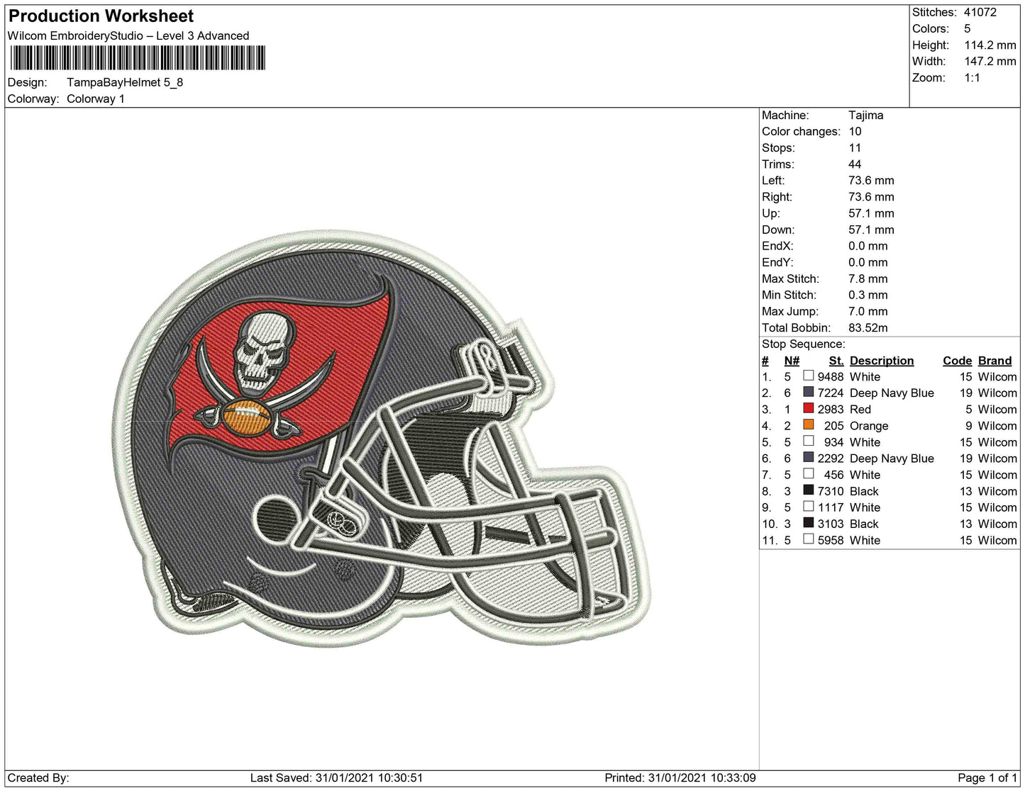 Tampa bay helmet