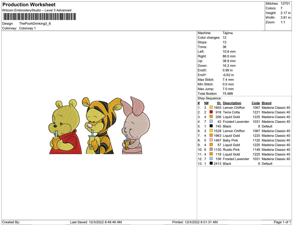 The Pooh Drinking
