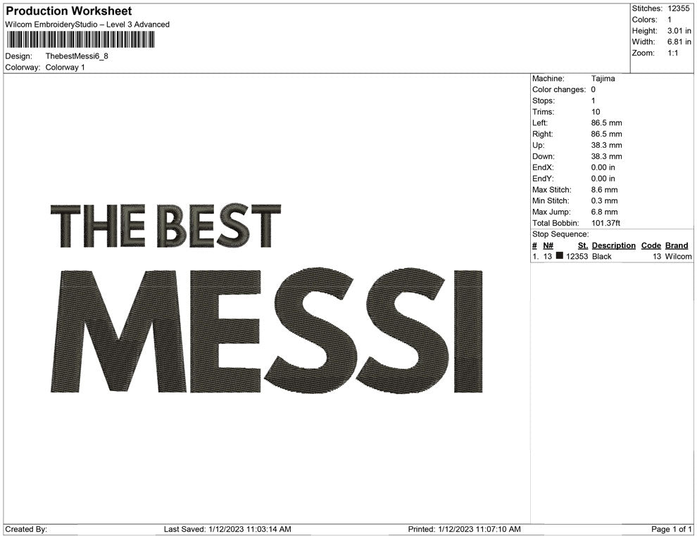 The best messi letter