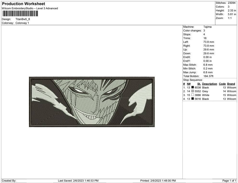 Titan black and white