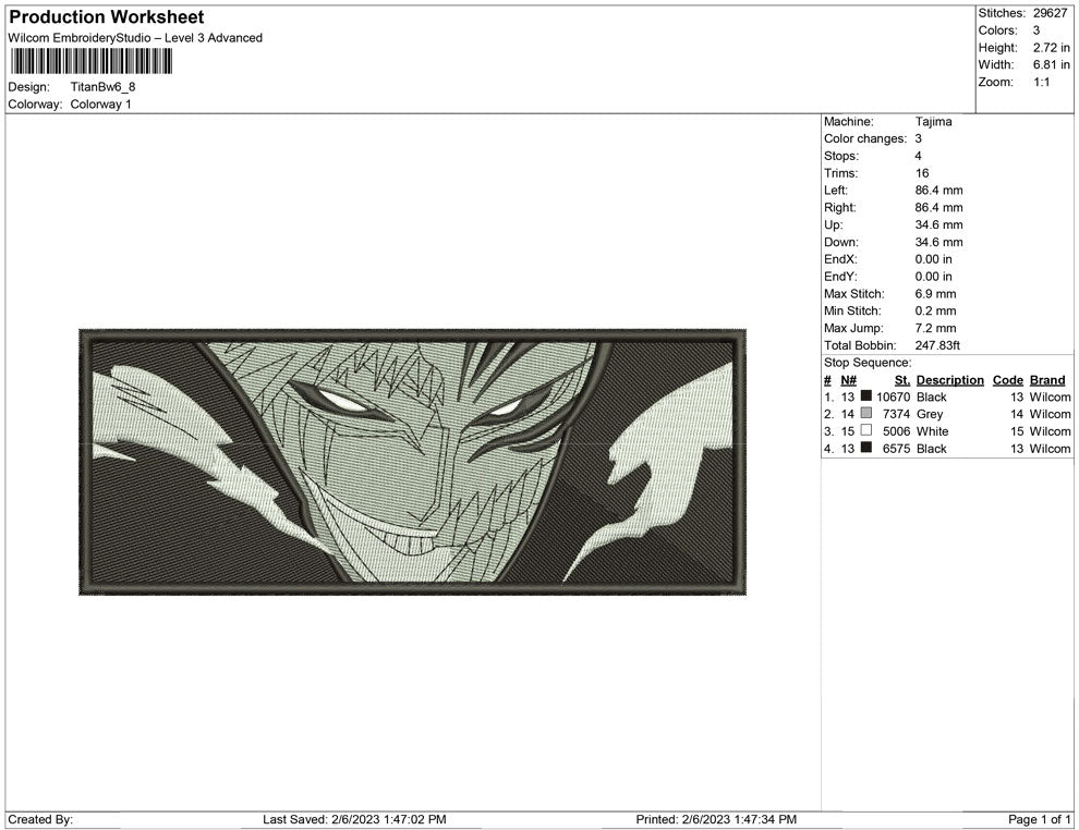 Titan black and white