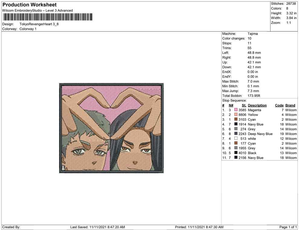 Tokyo Revenger heart finger