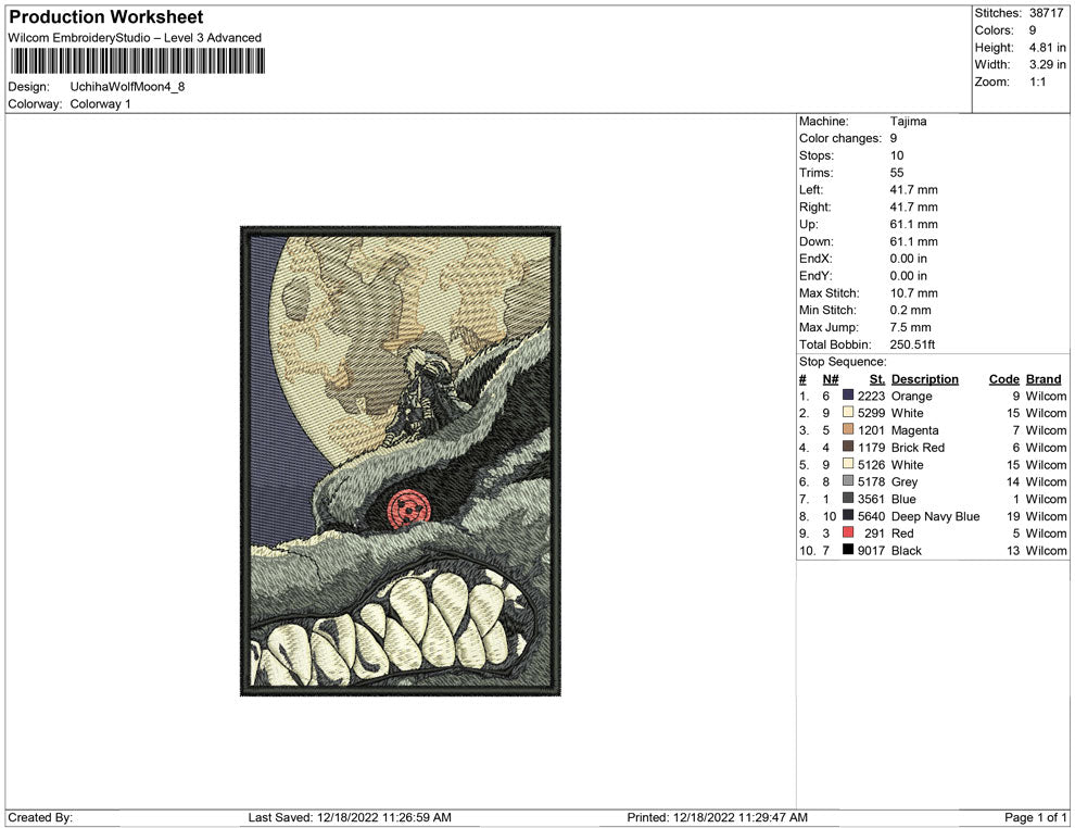 Uchiha Wolf and moon