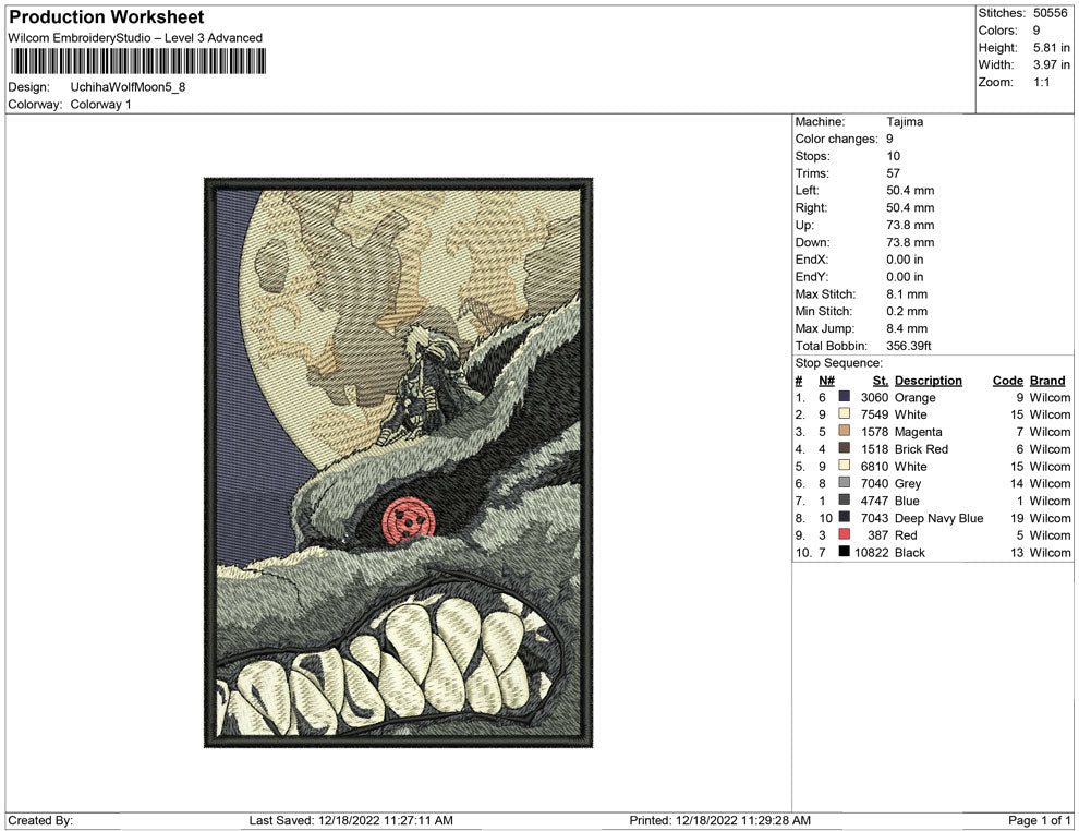 Uchiha Wolf and moon