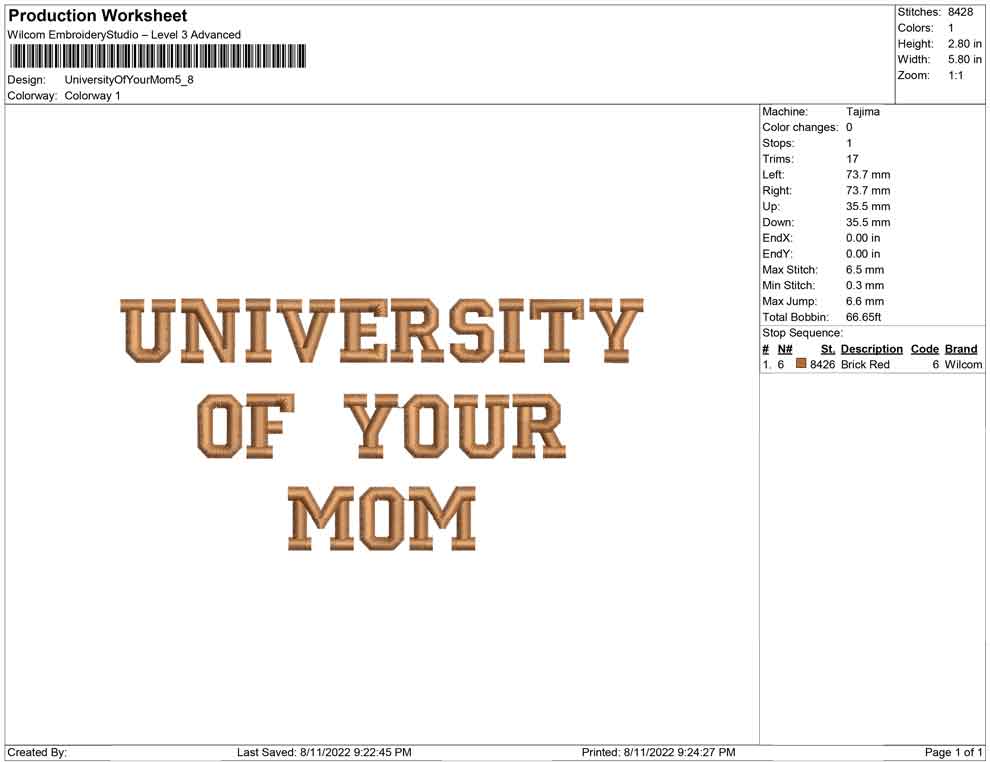 University Of Your Mom