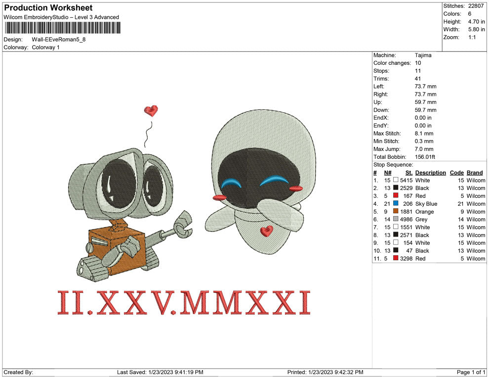 Wall-e eve Roman