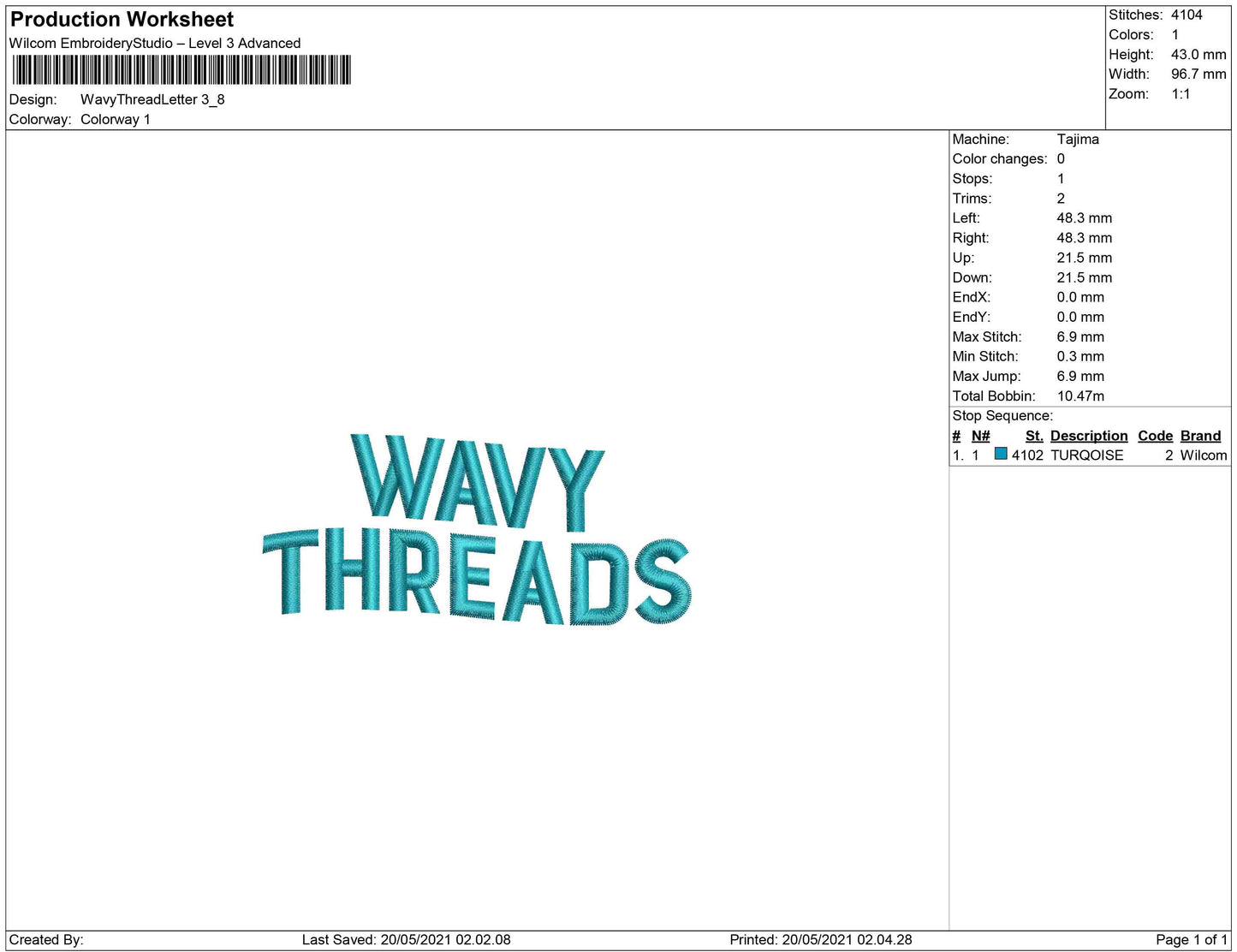 Wavy Thread Letter
