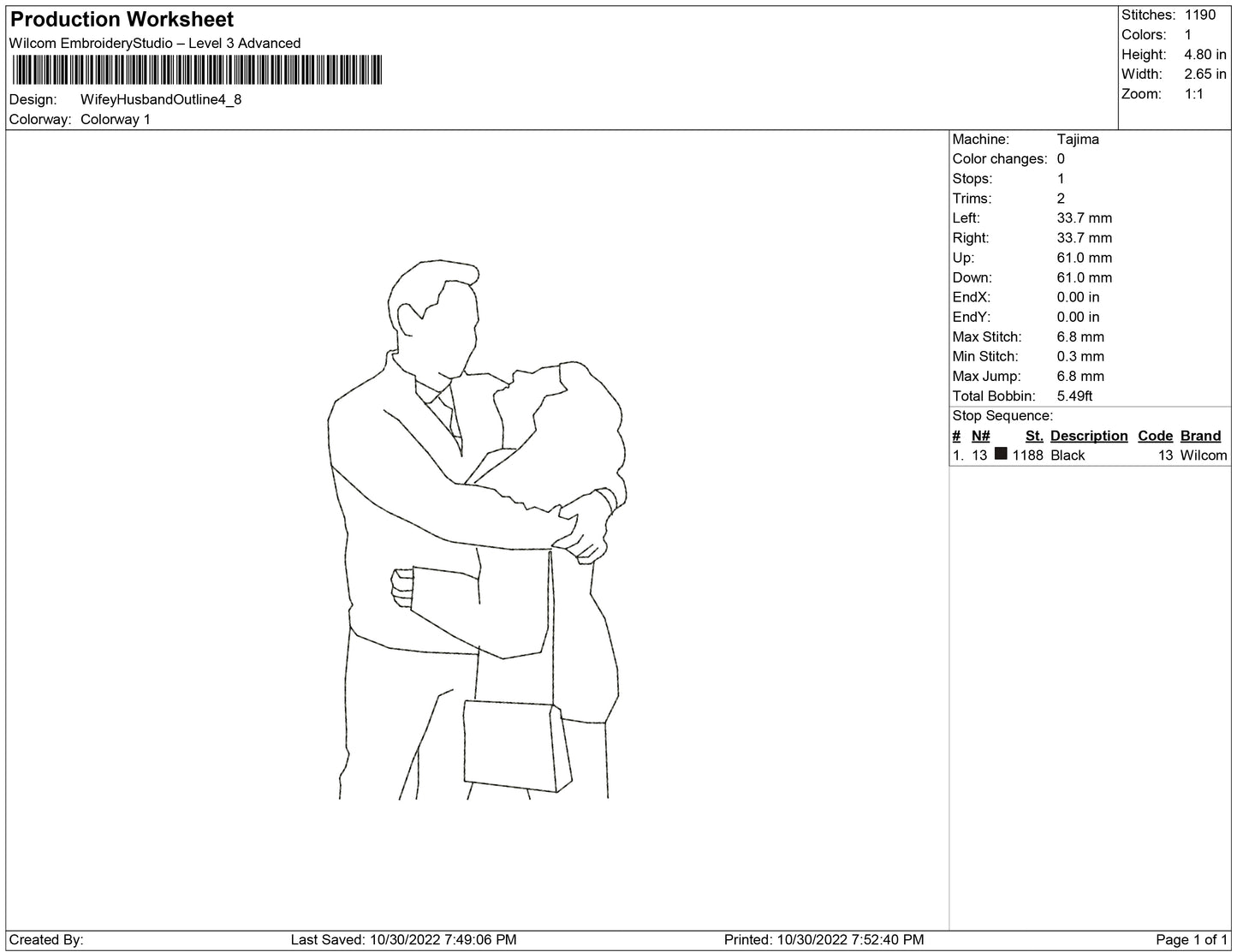 wifey and husband outline