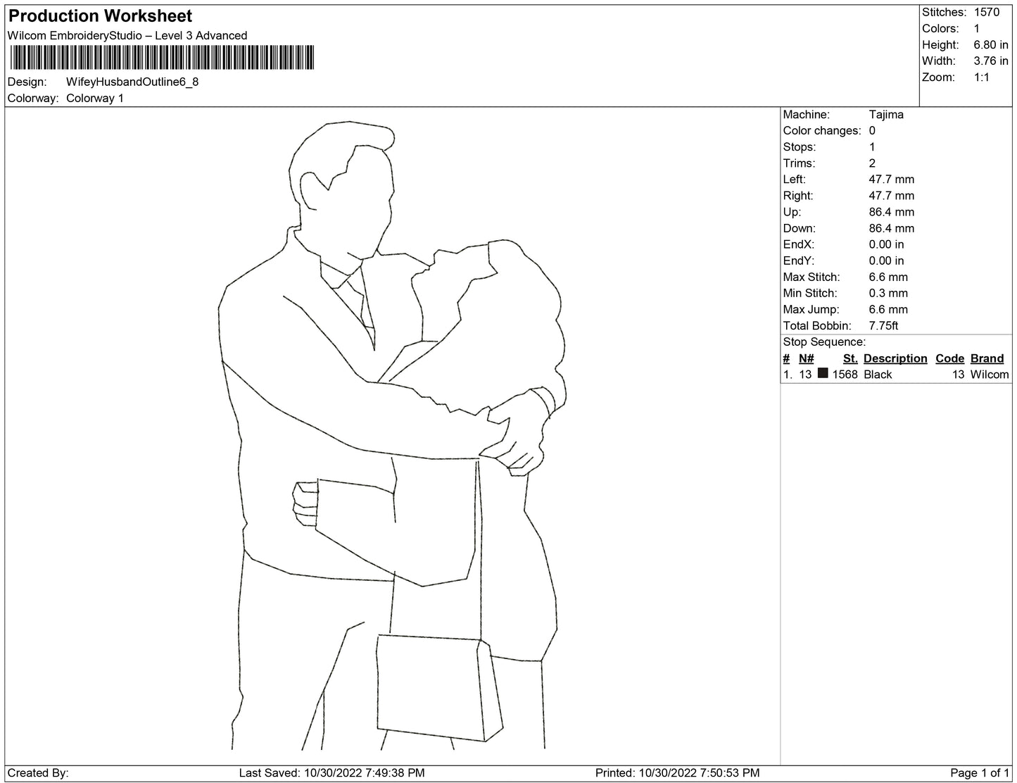 wifey and husband outline