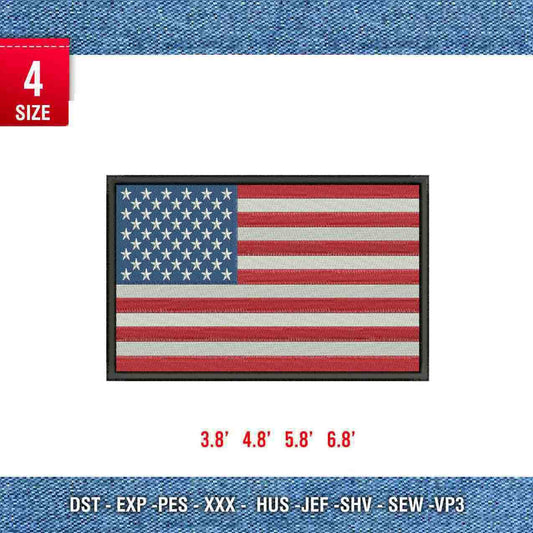 American Flag embroidery