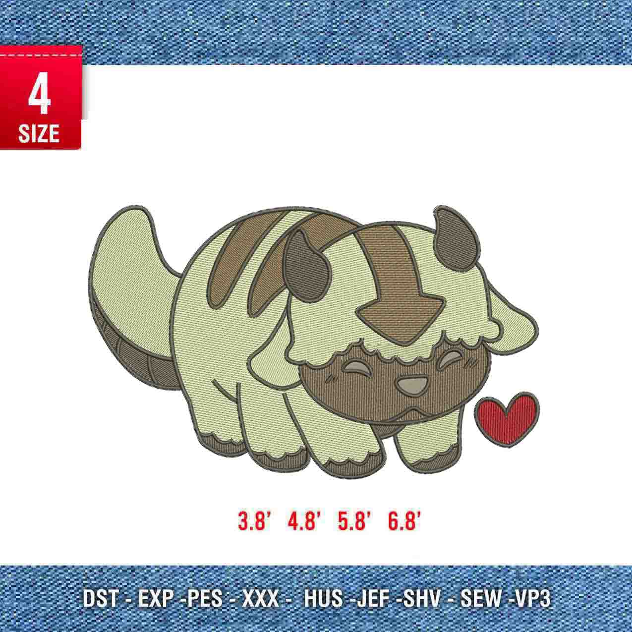Appa Avatar embroidery