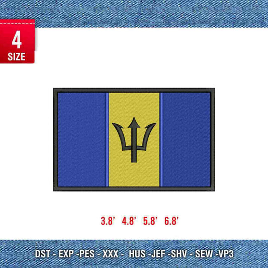 Barbados Flag embroidery