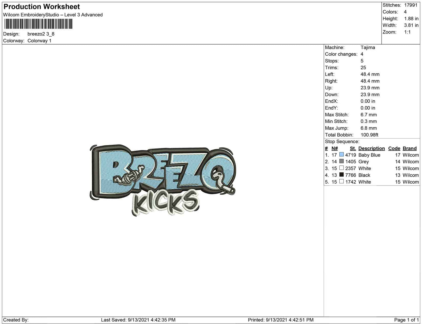 Breezo logo dark fabric