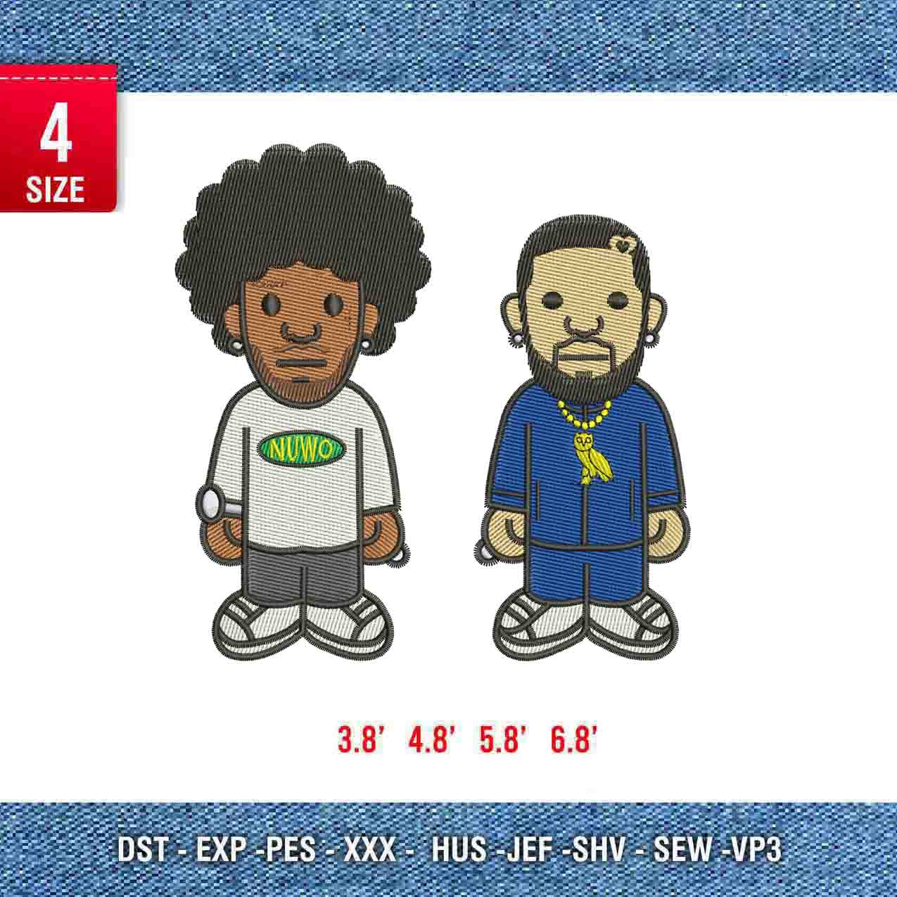 brent faiyaz and drake chibi
