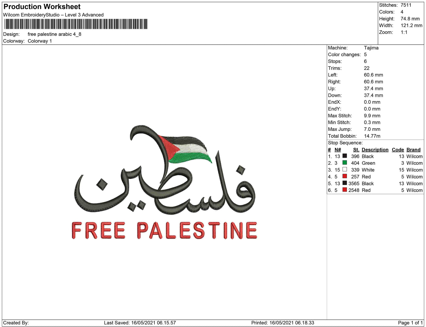Free Palestine Arabic