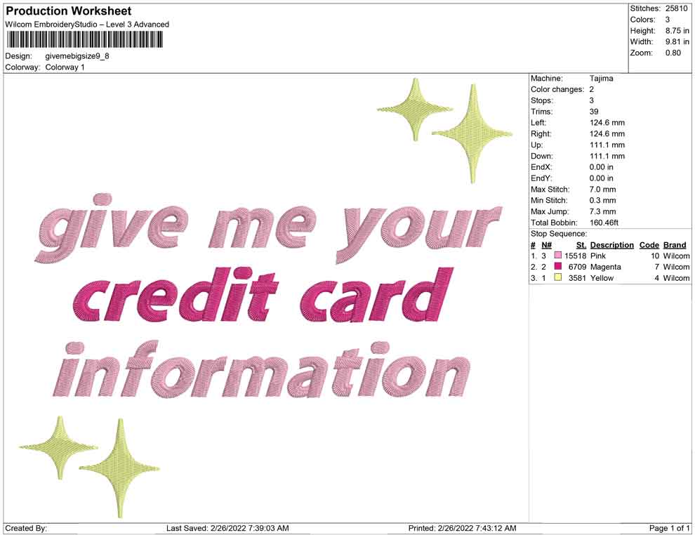 give me your credit card