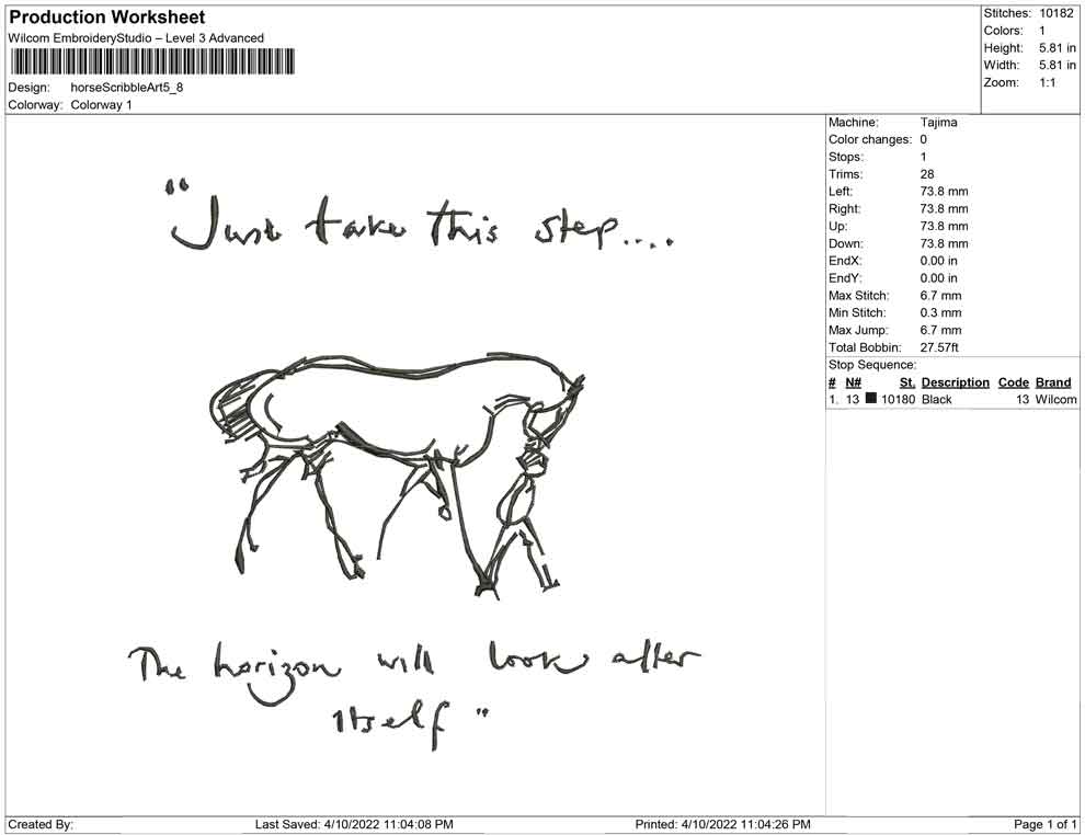 Horse Scribble Art