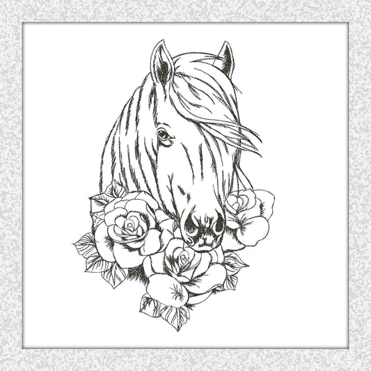 Horse With Flower