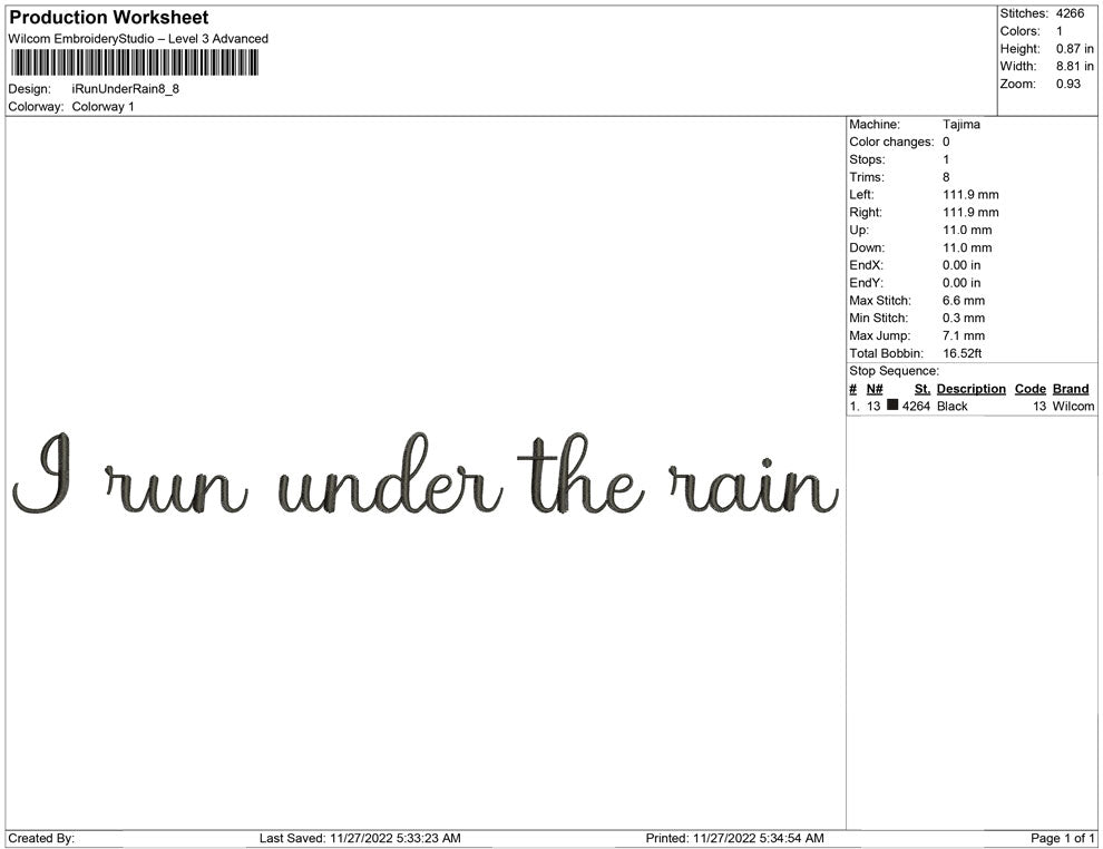 I run under rain