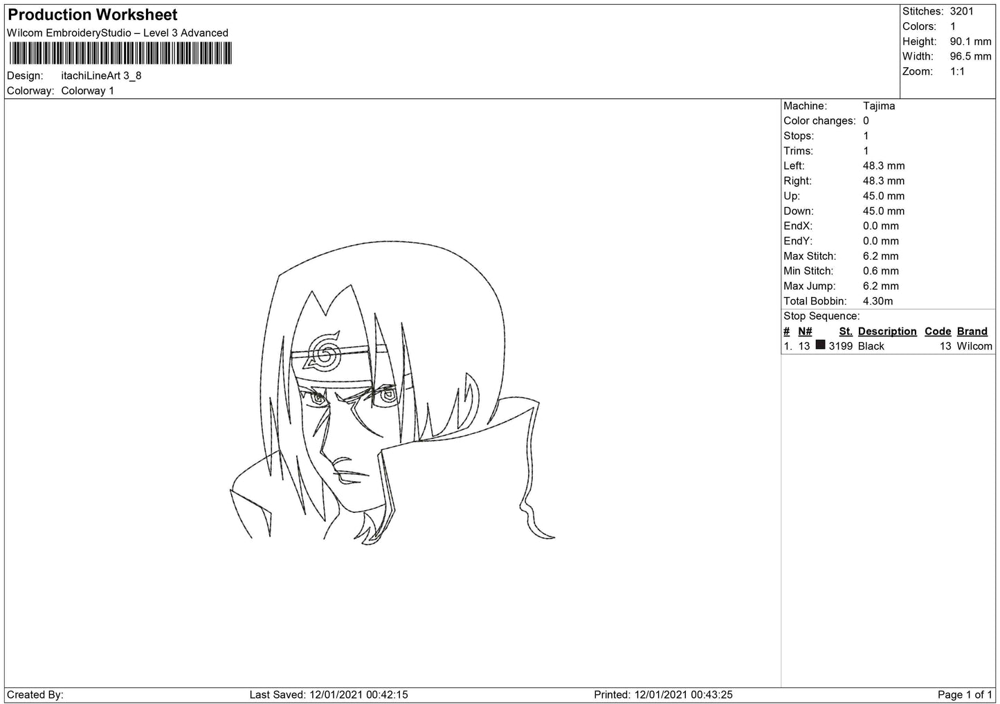itachi line Art