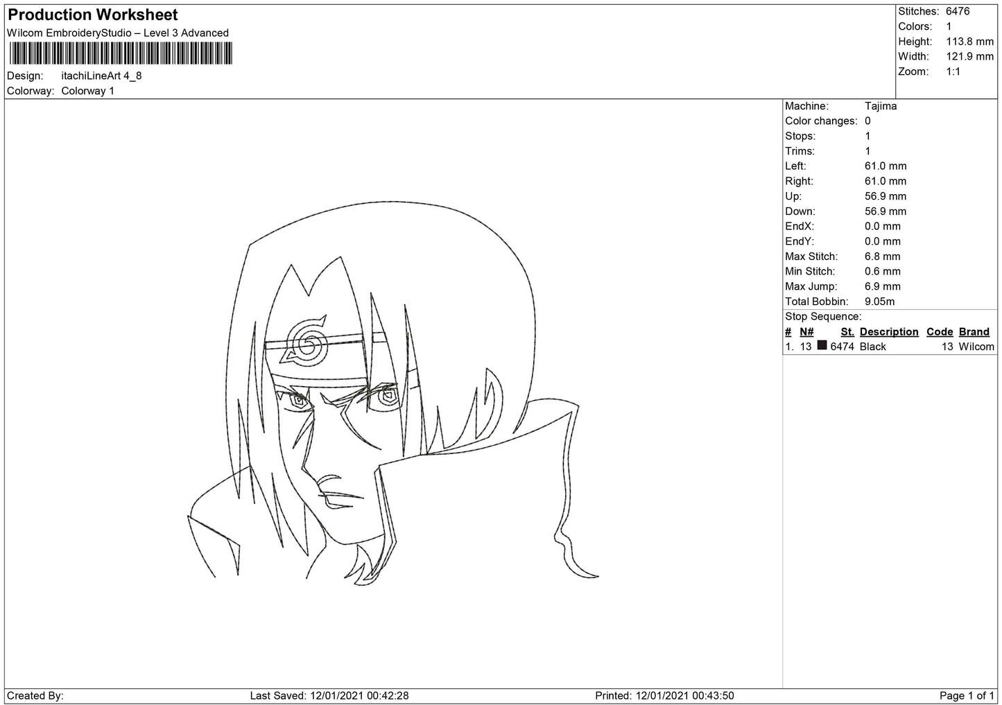 itachi line Art