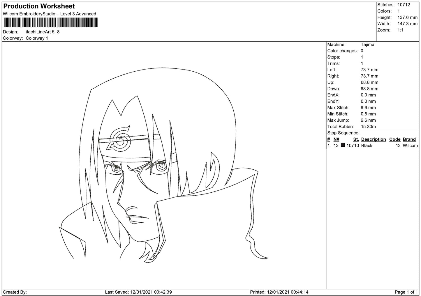 itachi line Art
