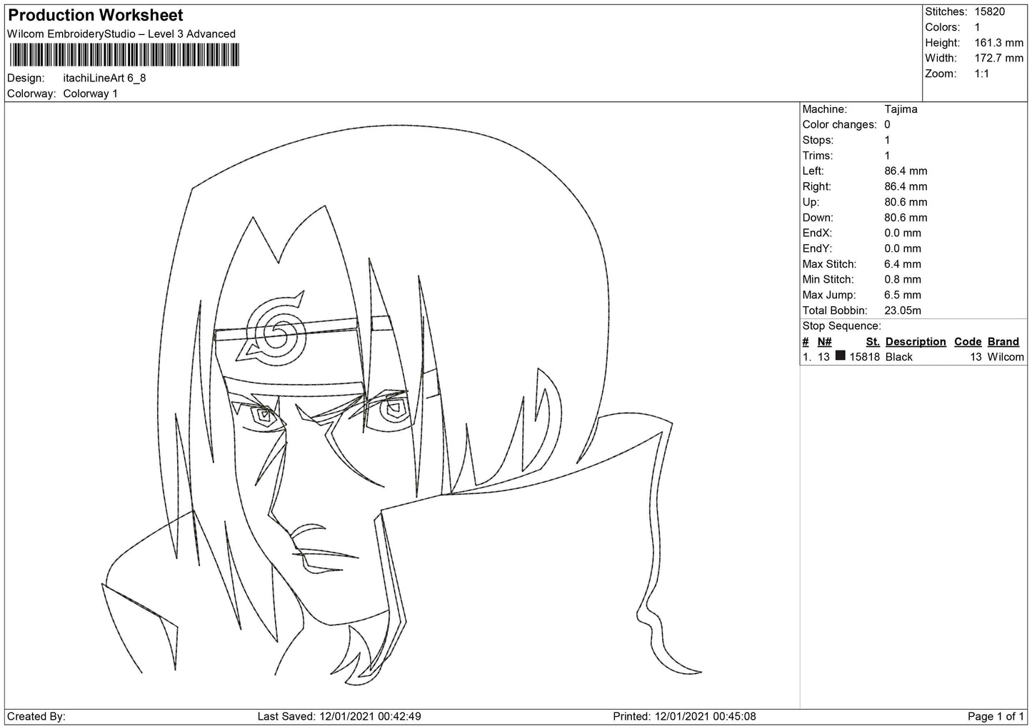 itachi line Art