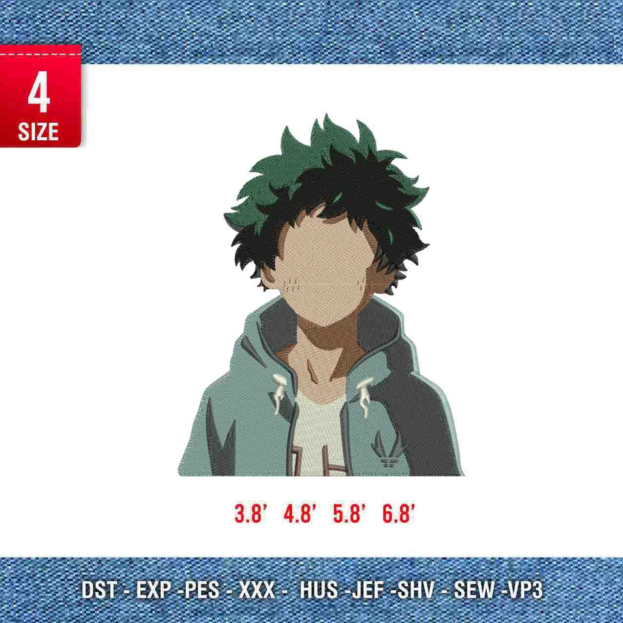 izuku midoria deku embroidery