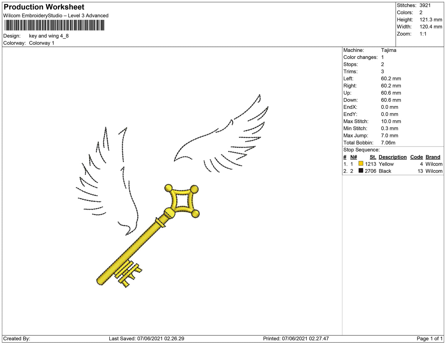 key and wing