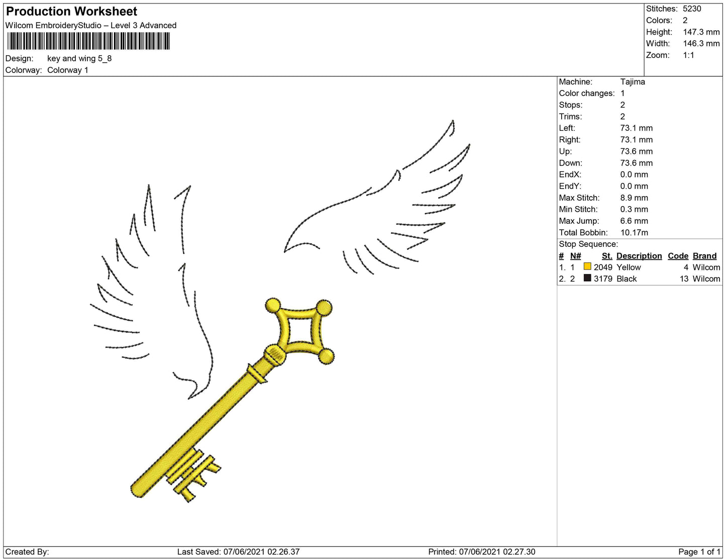 key and wing