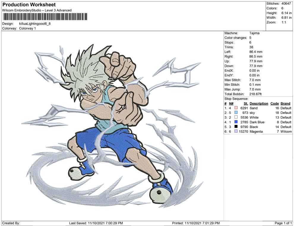 killua lighting cool