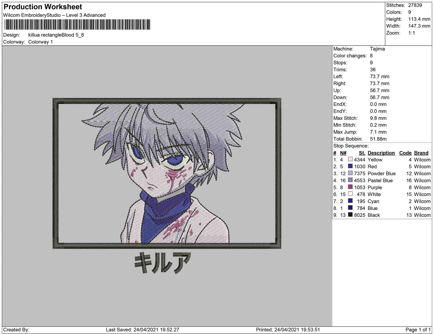 Killua rectangle blood