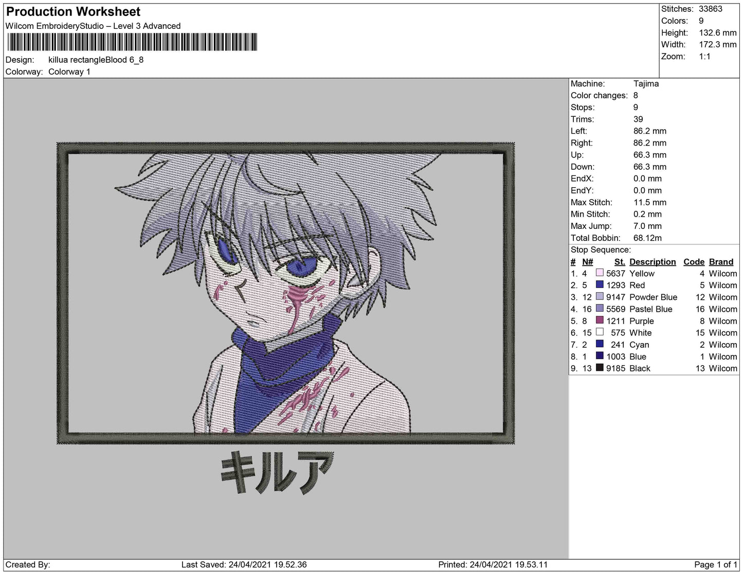 Killua rectangle blood