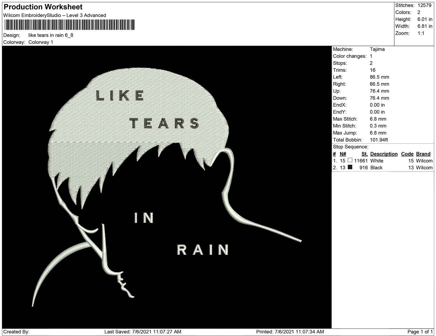 Like tears in rain