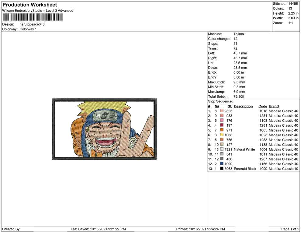 Naruto Peace Rectangle