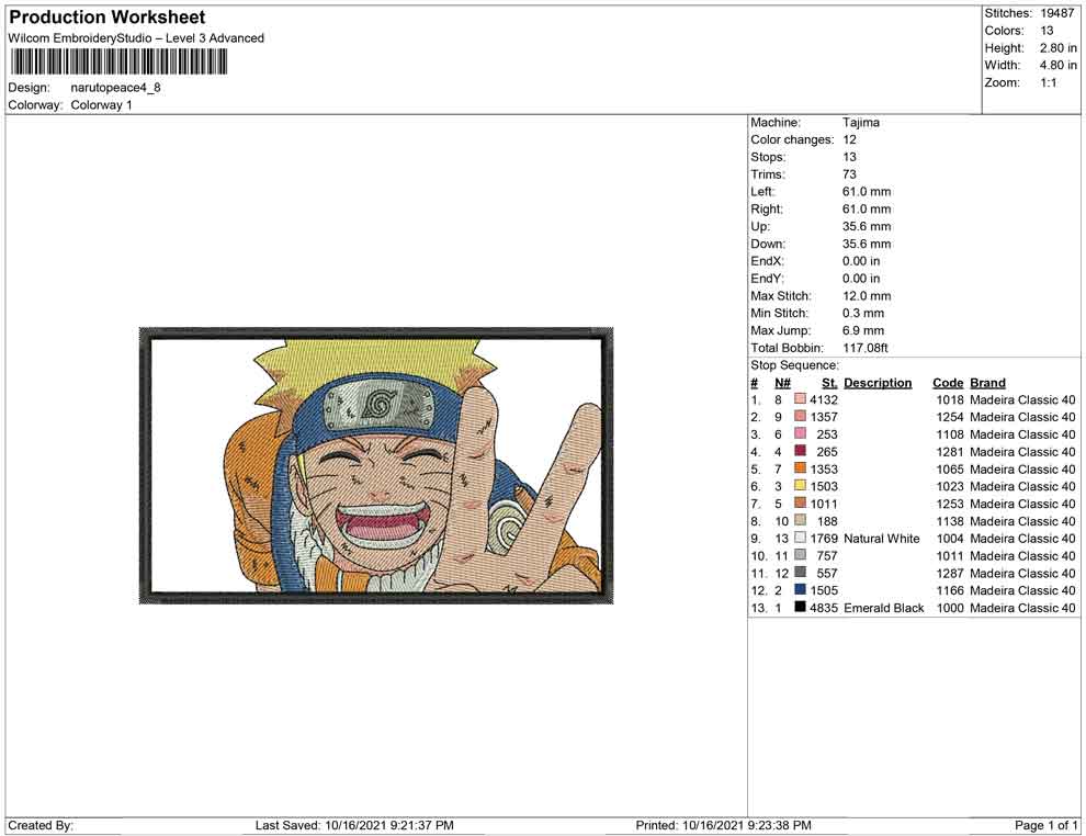 Naruto Peace Rectangle