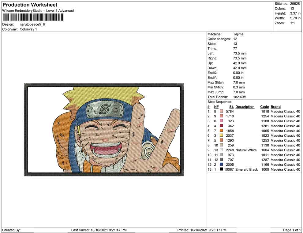 Naruto Peace Rectangle